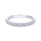 Gabriel & Co. 14k White Gold Contemporary Anniversary Wedding Band photo