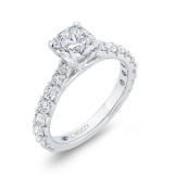Shah Luxury 14K White Gold Diamond Engagement Ring (Semi-Mount) photo 2