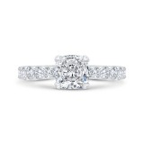 Shah Luxury 14K White Gold Diamond Engagement Ring (Semi-Mount) photo