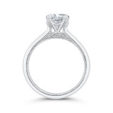 Shah Luxury 14K White Gold Round Diamond Engagement Ring (Semi-Mount) photo 4