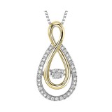 Gems One Silver (SLV 995) Diamond Rhythm Of Love Neckwear Pendant  - 1/10 ctw photo