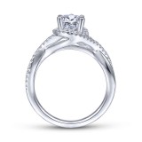 Gabriel & Co. 14k White Gold Contemporary Twisted Engagement Ring photo 2