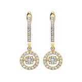 Gems One 10KT Yellow Gold & Diamond Rhythm Of Love Fashion Earrings  - 1/2 ctw photo