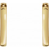 14K Yellow 18 mm Hinged Hoop Earrings photo 2