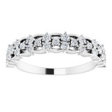 14K White 3/8 CTW Diamond Anniversary Band photo 3