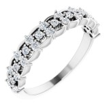 14K White 3/8 CTW Diamond Anniversary Band photo