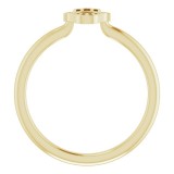 14K Yellow Hamsa Stackable Ring photo 2