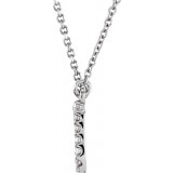 14K White Initial J 1/8 CTW Diamond 16 Necklace photo 2