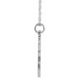 14K White Script Initial Z 16-18 Necklace photo 2