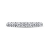 Shah Luxury 14K White Gold Round Diamond Half-Eternity Wedding Band photo