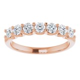 14K Rose 1/2 CTW Diamond Anniversary Band photo 3