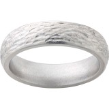 Titanium Domed Band with Bark Finish photo