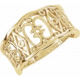 14K Yellow Freeform Remount Ring photo