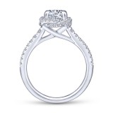 Gabriel & Co. 14k White Gold Contemporary Halo Engagement Ring photo 2