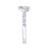 Shah Luxury 14K White Gold Pear Cut Diamond Engagement Ring (Semi-Mount) photo 3
