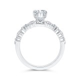 Shah Luxury 14K White Gold Pear Cut Diamond Engagement Ring (Semi-Mount) photo 4