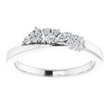 14K White 1/5 CTW Diamond Scattered Ring photo 3