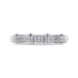 Shah Luxury 14K White Gold Round Diamond Wedding Band photo