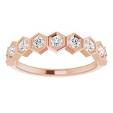 14K Rose 1/3 CTW Diamond Stackable Ring photo 3