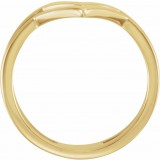 14K Yellow Double Row V Ring photo 2