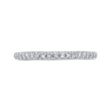 Shah Luxury 14K White Gold Round Diamond Half-Eternity Wedding Band photo