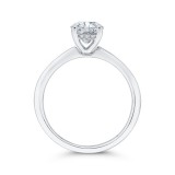 Shah Luxury 14K White Gold Diamond Engagement Ring with Plain Shank (Semi-Mount) photo 4