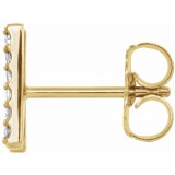 14K Yellow .06 CTW Diamond Single Initial N Earring photo 2