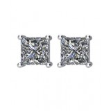 14K White 1 CTW Diamond Earrings photo 2
