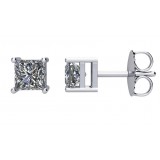 14K White 1 CTW Diamond Earrings photo