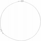 14K White Off-Center Sideways Cross 16 Necklace photo 2