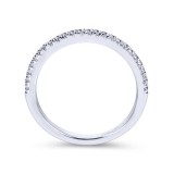 Gabriel & Co. 14k White Gold Contemporary Anniversary Wedding Band photo 2