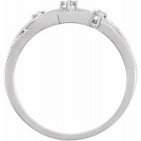 14K White 1/10 CTW Diamond Anniversary Band photo 2