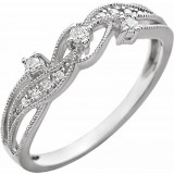 14K White 1/10 CTW Diamond Anniversary Band photo