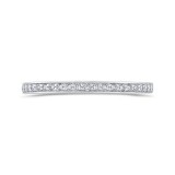 Shah Luxury 14K White Gold Round Cut Diamond Half-Eternity Wedding Band photo