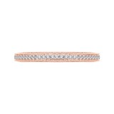 Shah Luxury Round Diamond Eternity Wedding Band In 14K Rose Gold photo