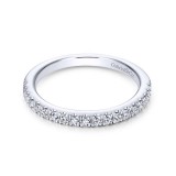 Gabriel & Co. 14k White Gold Contemporary Anniversary Wedding Band photo