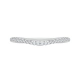 Shah Luxury 14K White Gold Round Diamond Wedding Band photo