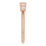 14K Rose 1/4 CTW Diamond Graduated Bezel-Set Ring photo 4