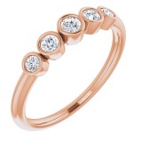 14K Rose 1/4 CTW Diamond Graduated Bezel-Set Ring photo