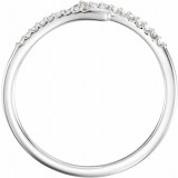 14K White 1/8 CTW Diamond Stackable Ring photo 2
