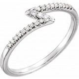 14K White 1/8 CTW Diamond Stackable Ring photo