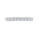 Shah Luxury 14K White Gold Round Diamond Wedding Band with Euro Shank photo