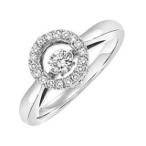 Gems One 10KT White Gold & Diamond Rhythm Of Love Fashion Ring  - 1/4 ctw photo