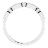 14K White 1/10 CTW Diamond Stackable Ring photo 2