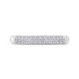 Shah Luxury Round Diamond Wedding Band In 14K White Gold photo