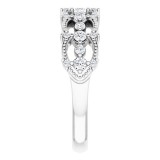 14K White 1/3 CTW Diamond Stackable Ring photo 4
