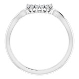 14K White .05 CTW Diamond Matching Band photo 2