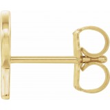 14K Yellow Single Initial P Earring photo 2