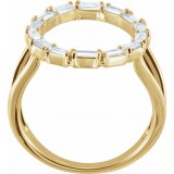 14K Yellow 1/2 CTW Diamond Negative Space Ring photo 2