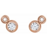 14K Rose 1/5 CTW Diamond Earrings photo 2